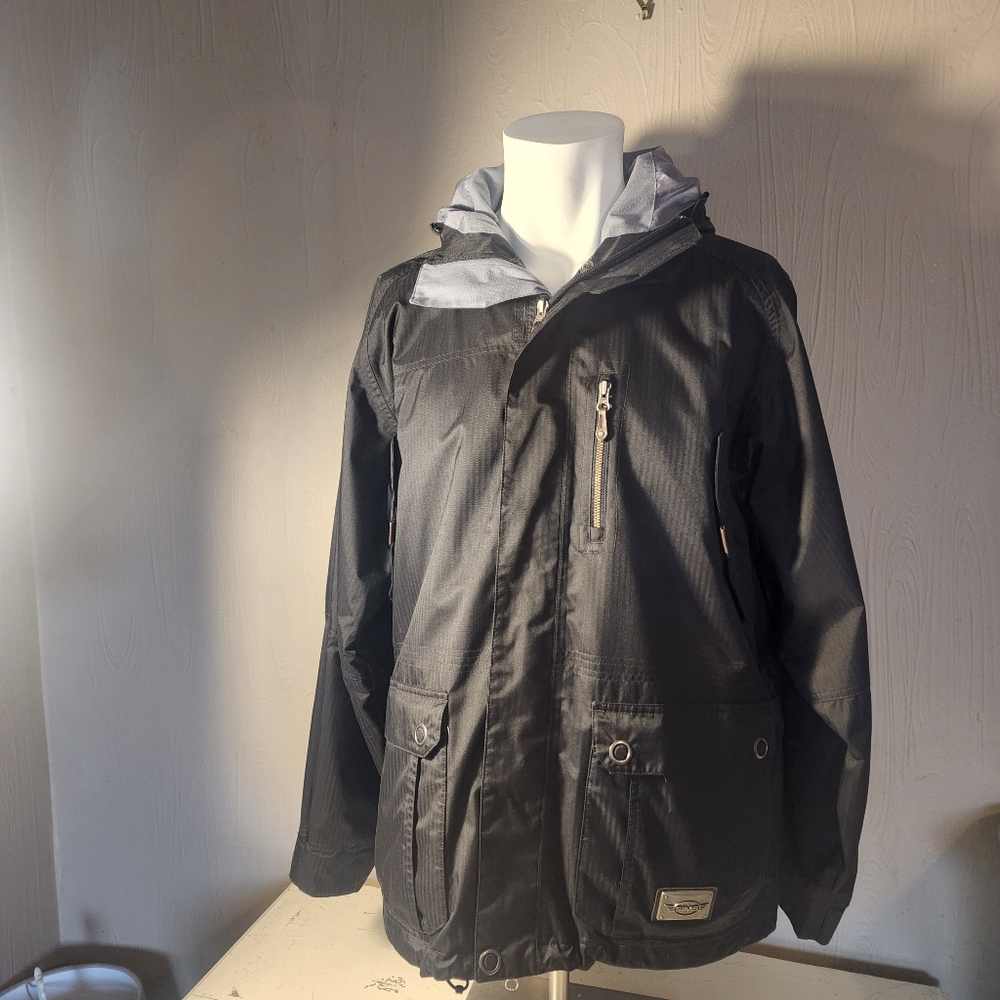 Sims Men's Black Snowboard Sku Hooded Jacket Size LG
